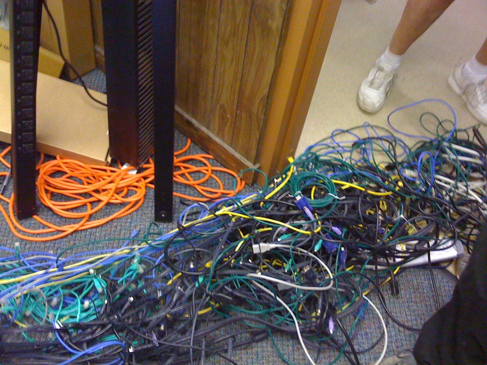 Legacy cabling in the earlier server room