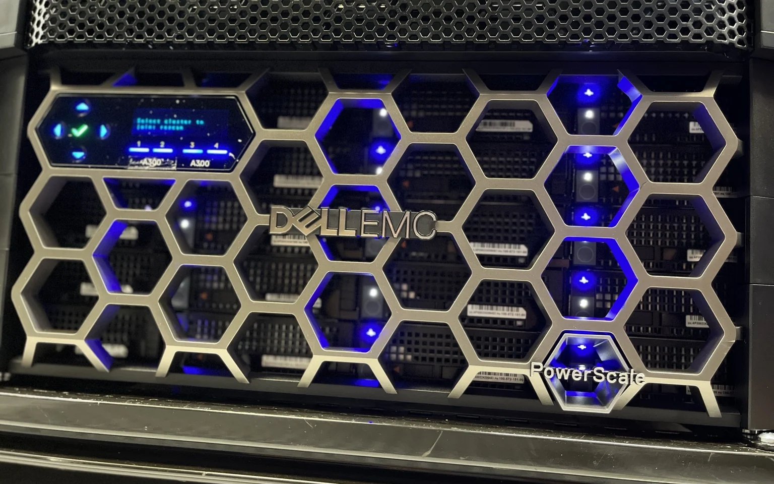 Operational Dell EMC PowerScale Isilon A300 four-node cluster