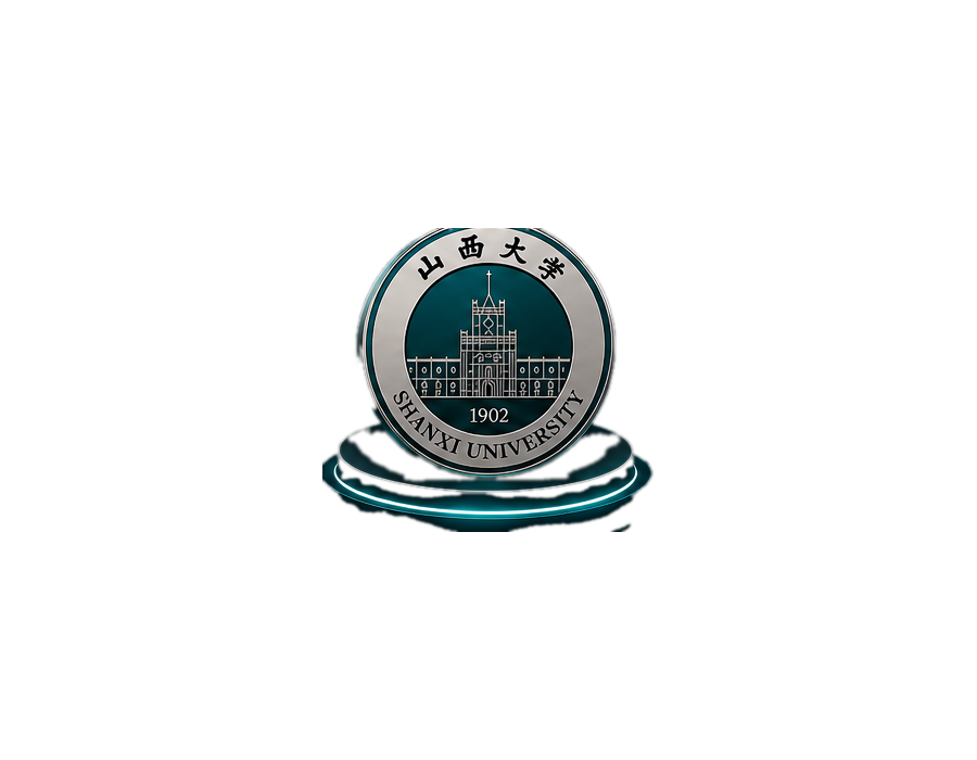 Teal and white Shanxi University emblem